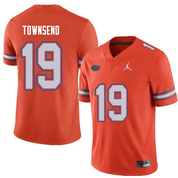 Men's NCAA Florida Gators Johnny Townsend #19 Stitched Authentic Jordan Brand Orange College Football Jersey FHD6065HF